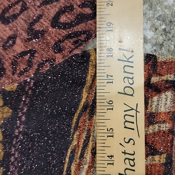 Ruby Cho designer vintage Silk metallic Pullover top blouse animal print Y2K 90s - Picture 8 of 9